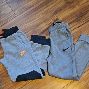Nike Kids Gray and Black Sweatpants Set